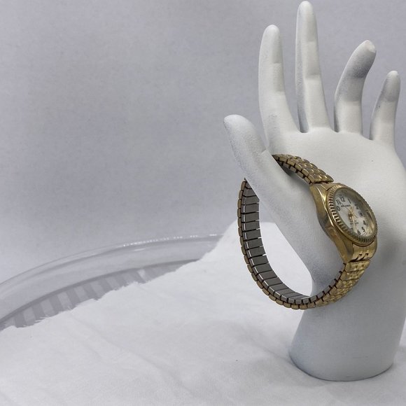 Milan Date Watch Base Metal Bezel Stainless Steel Back Stretch Band - Picture 6 of 6